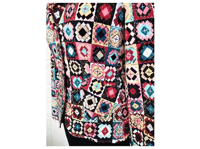 MOSCHINO GIACCA DONNA PATCHWORK S 38/40 Multicolore - vista 9