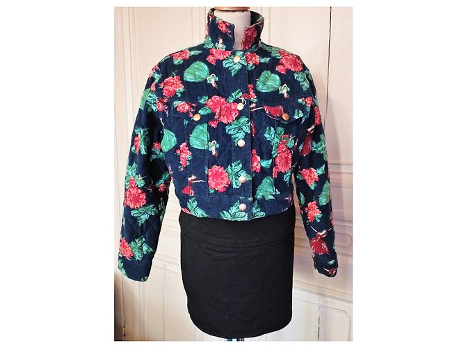 KENZO COLLECTOR COUTURE JACKET DANCERS VELVET BALLERINA TM ODER T 38 Dunkelblau - Ansicht 10