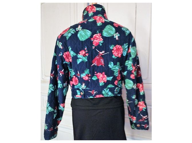 KENZO COLLECTOR COUTURE JACKET DANCERS VELVET BALLERINA TM ODER T 38 Dunkelblau - Ansicht 3