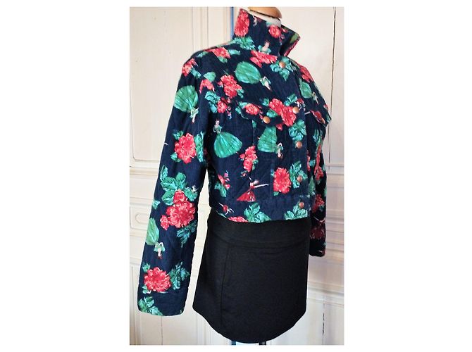 KENZO COLLECTOR COUTURE JACKET DANCERS VELVET BALLERINA TM ODER T 38 Dunkelblau - Ansicht 6