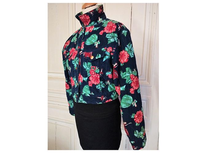 KENZO COLLECTOR COUTURE JACKET DANCERS VELVET BALLERINA TM ODER T 38 Dunkelblau - Ansicht 7