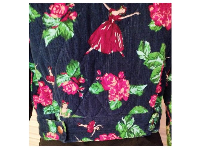 KENZO COLLECTOR COUTURE JACKET DANCERS VELVET BALLERINA TM ODER T 38 Dunkelblau - Ansicht 8