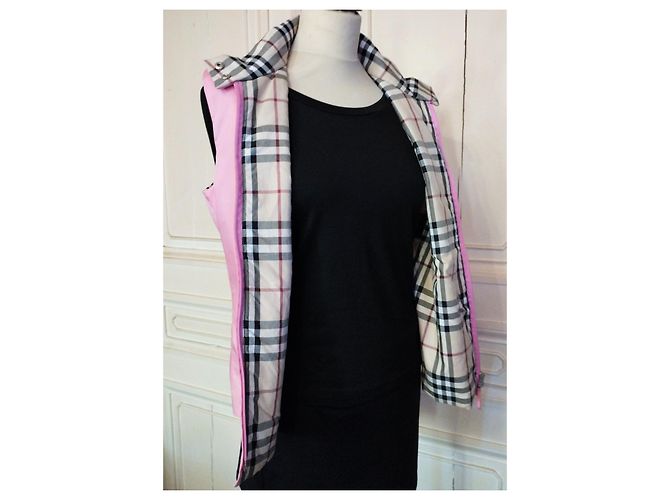 BURBERRY GIACCA ZIP foderata LIGHT TRENDY T 38/42 Rosa - vista 2