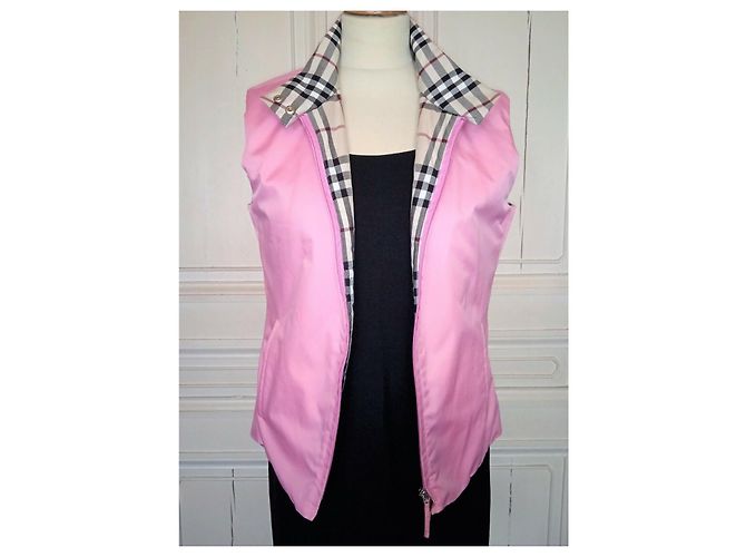 BURBERRY GIACCA ZIP foderata LIGHT TRENDY T 38/42 Rosa - vista 7