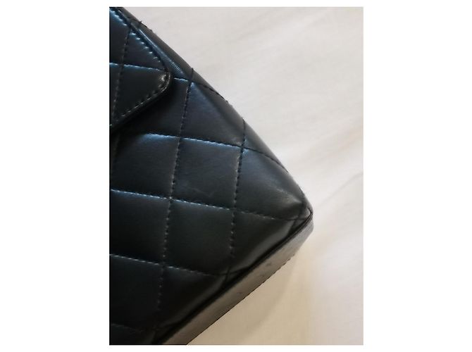 Vintage Chanel Kleine Lammledertasche GHW Schwarz - Ansicht 10