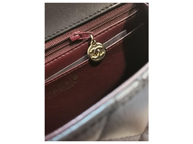 Vintage Chanel Kleine Lammledertasche GHW Schwarz - Ansicht 5