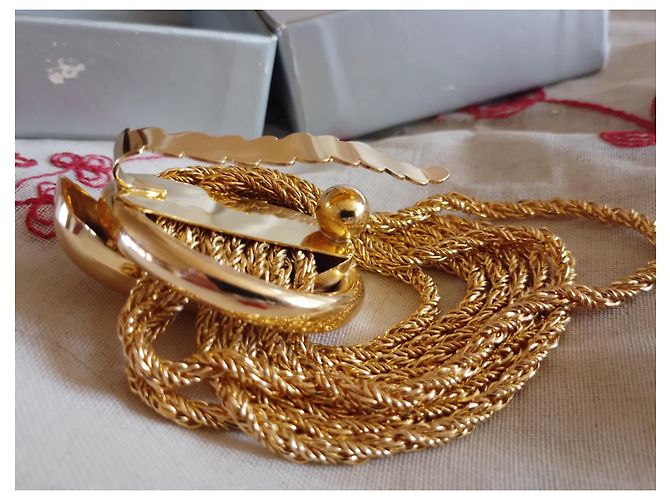 Cintura Dior in metallo dorato D'oro - vista 5