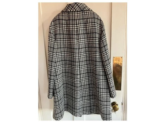 Abrigo de lana Dolce & Gabbana negro y blanco Talla 42 - vista 11