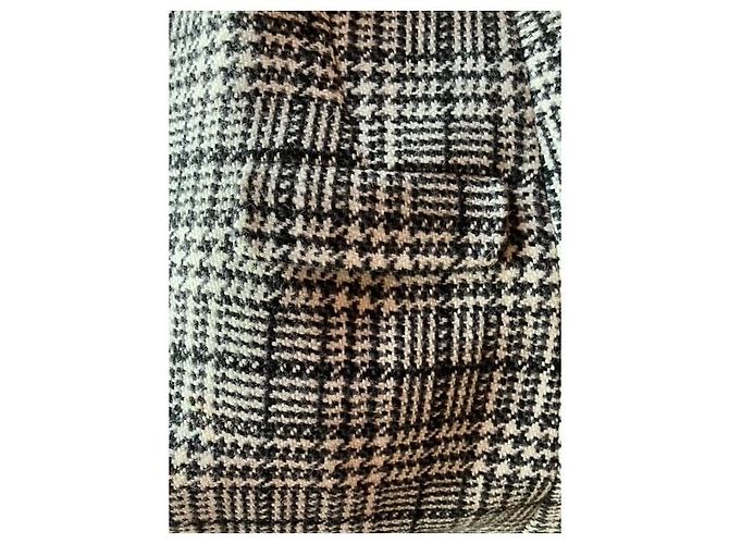 Abrigo de lana Dolce & Gabbana negro y blanco Talla 42 - vista 3