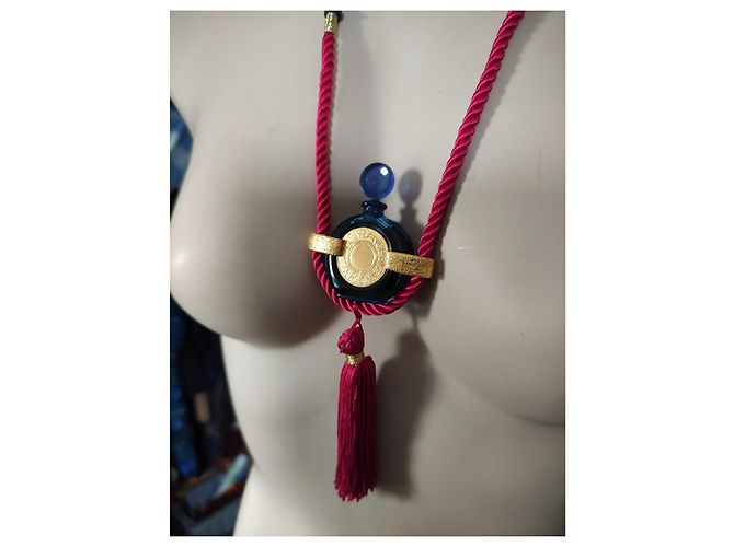 Collana in seta Rochas Bysance Rosa Fuchsia - vista 2