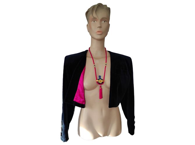 Collana in seta Rochas Bysance Rosa Fuchsia - vista 6