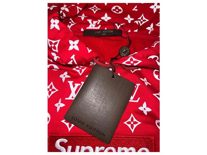 Moletom Louis Vuitton x Supreme Monogram Vermelho - vista 3