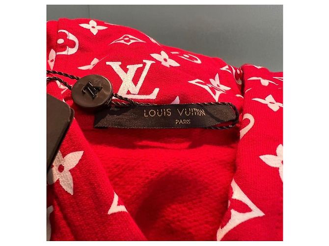 Moletom Louis Vuitton x Supreme Monogram Vermelho - vista 5