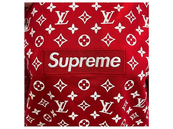 Moletom Louis Vuitton x Supreme Monogram Vermelho - vista 7