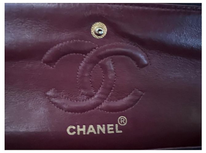Timeless Mit Chanel Vinatage gefütterte Klappe Schwarz Gold hardware - Ansicht 6