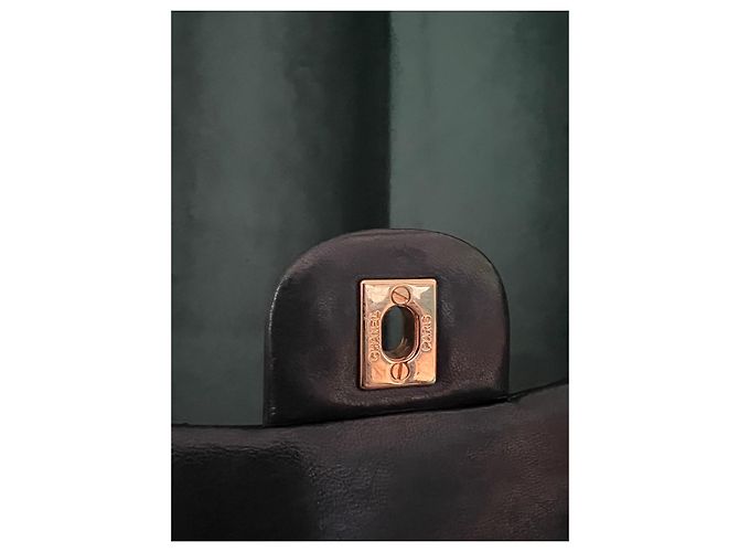 Timeless Mit Chanel Vinatage gefütterte Klappe Schwarz Gold hardware - Ansicht 9
