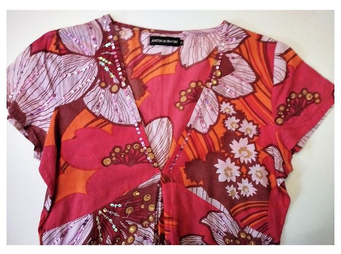 BLUSA ESTIVA ANTIK BATIK CON NAPPINE TL O T38/40 Multicolore - vista 12