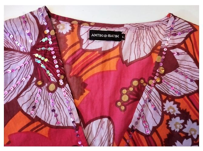 BLUSA ESTIVA ANTIK BATIK CON NAPPINE TL O T38/40 Multicolore - vista 3