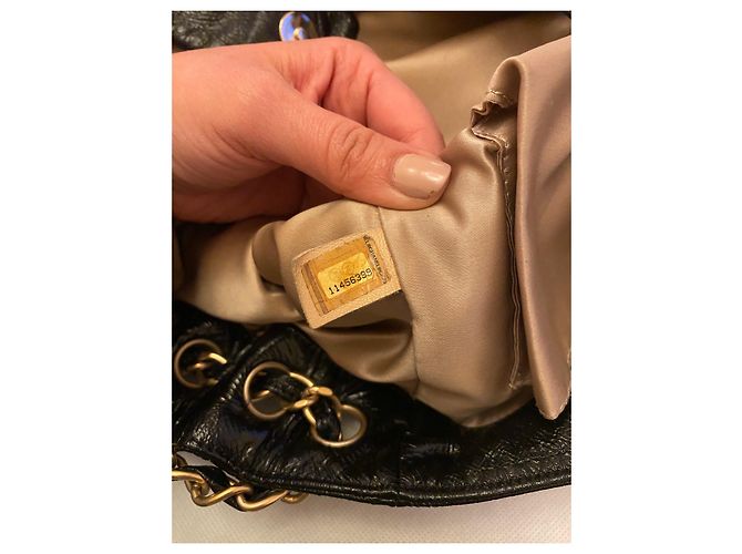 Borsa Chanel in vernice nera Nero - vista 12