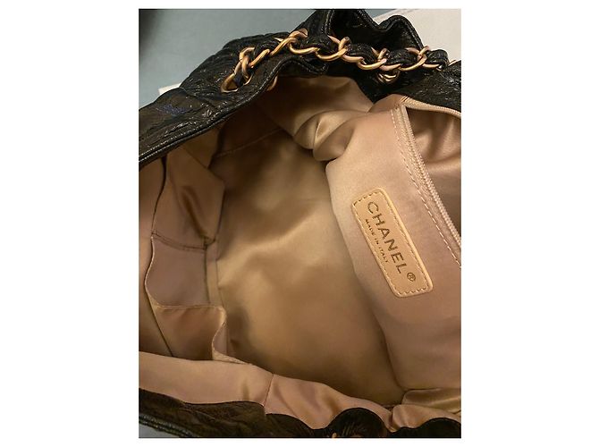 Borsa Chanel in vernice nera Nero - vista 2
