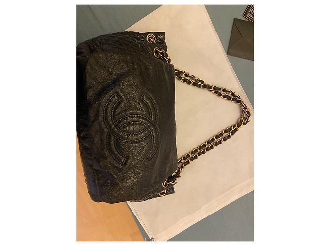 Borsa Chanel in vernice nera Nero - vista 3