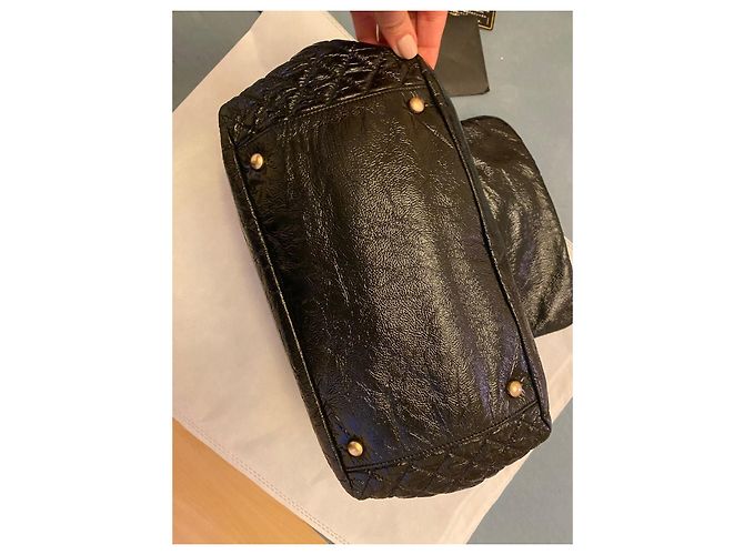 Borsa Chanel in vernice nera Nero - vista 4