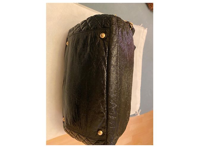 Borsa Chanel in vernice nera Nero - vista 7