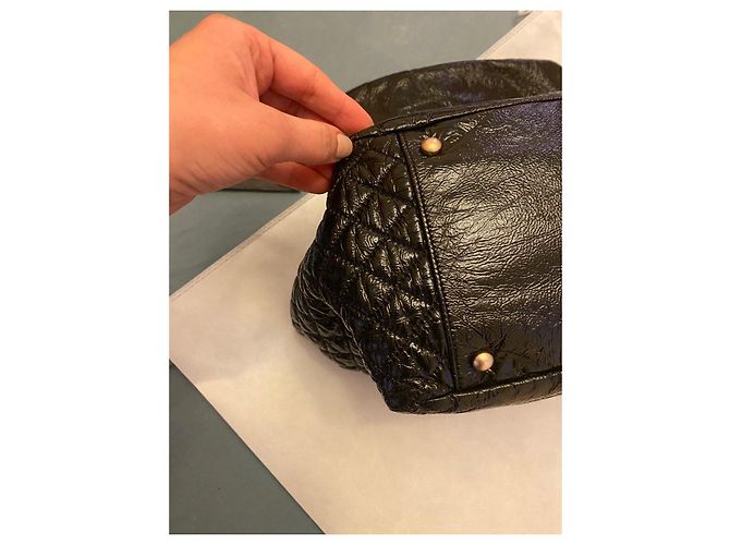 Borsa Chanel in vernice nera Nero - vista 8