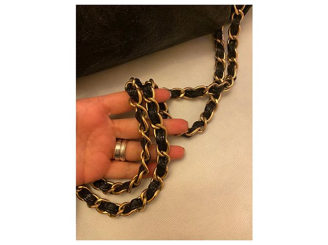 Borsa Chanel in vernice nera Nero - vista 9
