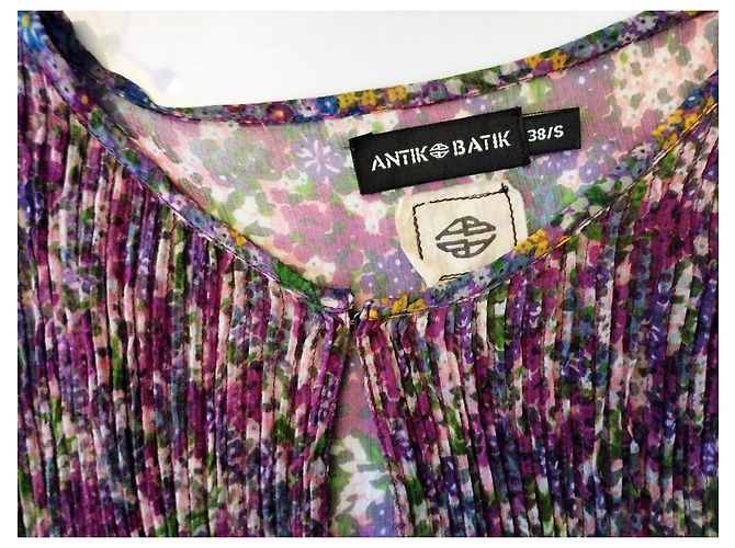 ANTIK BATIK TUNICA OLENE IN SETA BLUSA LIBERTY PLASTRO PLEASE T 38 - vista 5