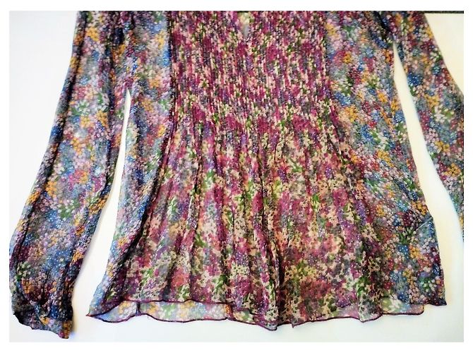 ANTIK BATIK TUNICA OLENE IN SETA BLUSA LIBERTY PLASTRO PLEASE T 38 - vista 7