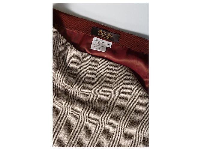 Falda de lana beige Loro Piana - vista 3