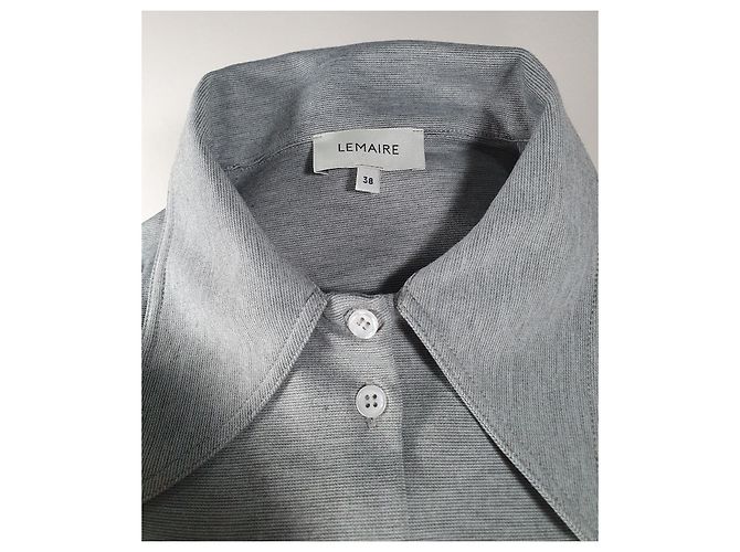 Lemaire Polo de Manga Larga Gris Algodón - vista 5