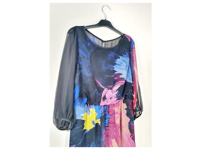 Vestido midi de seda Tibi Multicolor - vista 2