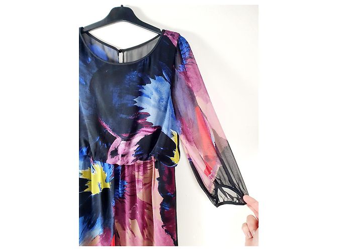 Vestido midi de seda Tibi Multicolor - vista 3