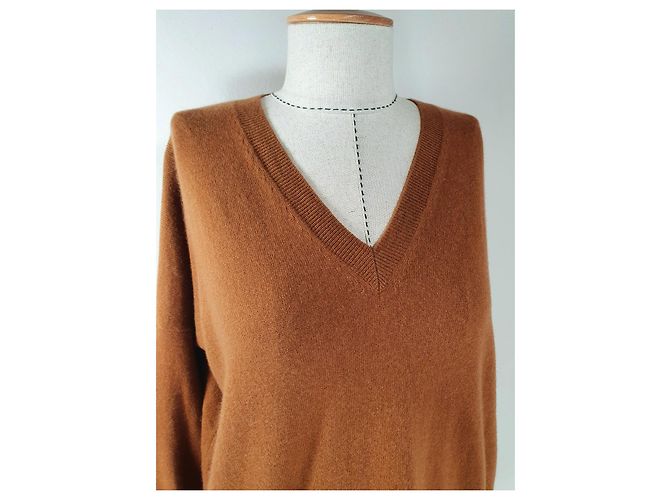 Jersey J.Crew Marrón de Cachemira Castaño - vista 2