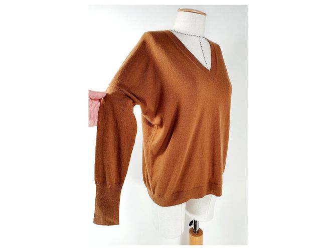 Jersey J.Crew Marrón de Cachemira Castaño - vista 3