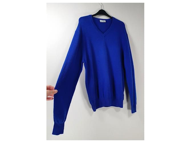 Autre Marque Max Tonso Kaschmirpullover blau V Ausschnitt XL - Ansicht 2