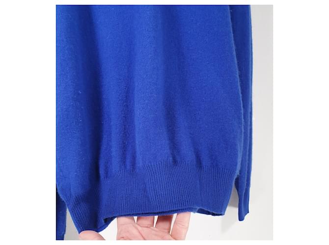 Autre Marque Max Tonso Kaschmirpullover blau V Ausschnitt XL - Ansicht 3