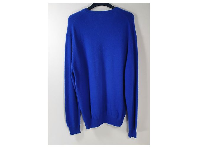 Autre Marque Max Tonso Kaschmirpullover blau V Ausschnitt XL - Ansicht 5