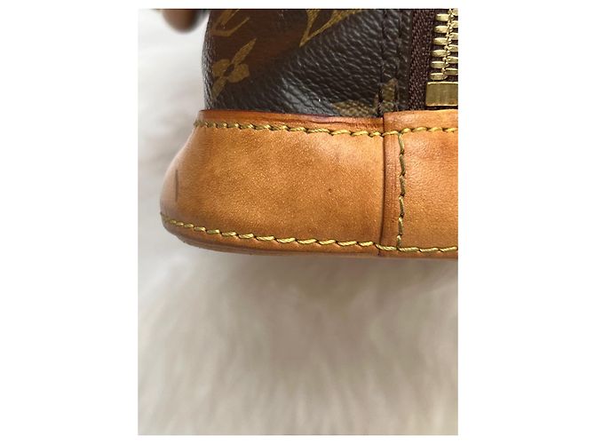 Borsa a mano Louis Vuitton Alma Marrone in cotone - vista 13