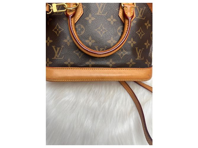 Borsa a mano Louis Vuitton Alma Marrone in cotone - vista 14