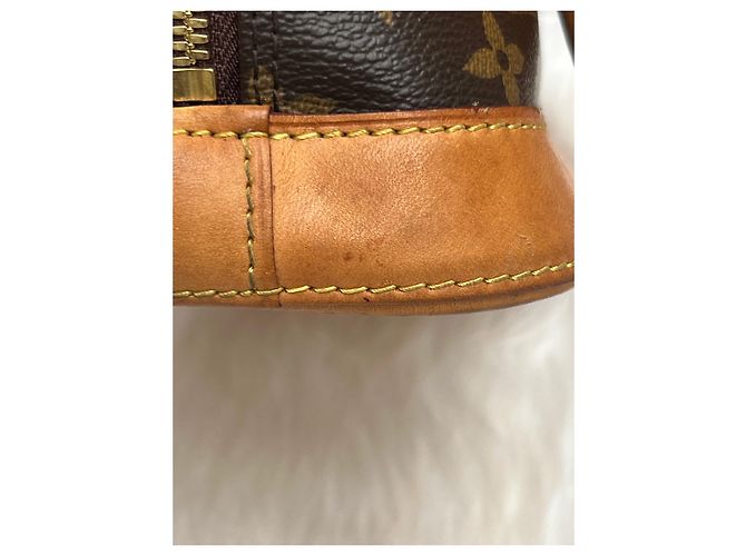 Borsa a mano Louis Vuitton Alma Marrone in cotone - vista 18