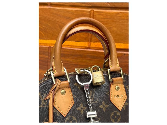 Borsa a mano Louis Vuitton Alma Marrone in cotone - vista 4