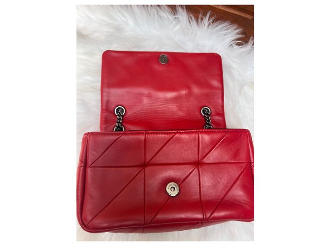 Borsa a mano Yves Saint Laurent rossa in cotone Rosso - vista 13
