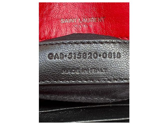 Borsa a mano Yves Saint Laurent rossa in cotone Rosso - vista 14