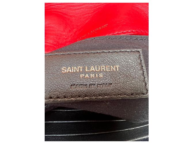 Borsa a mano Yves Saint Laurent rossa in cotone Rosso - vista 16