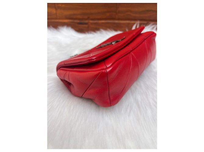Borsa a mano Yves Saint Laurent rossa in cotone Rosso - vista 6
