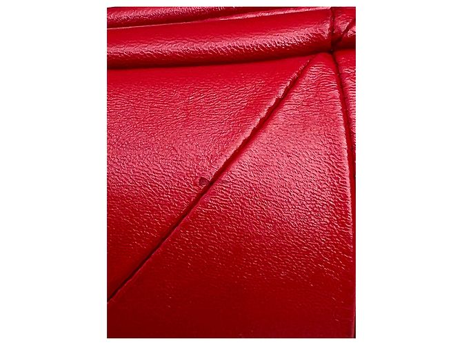 Borsa a mano Yves Saint Laurent rossa in cotone Rosso - vista 8