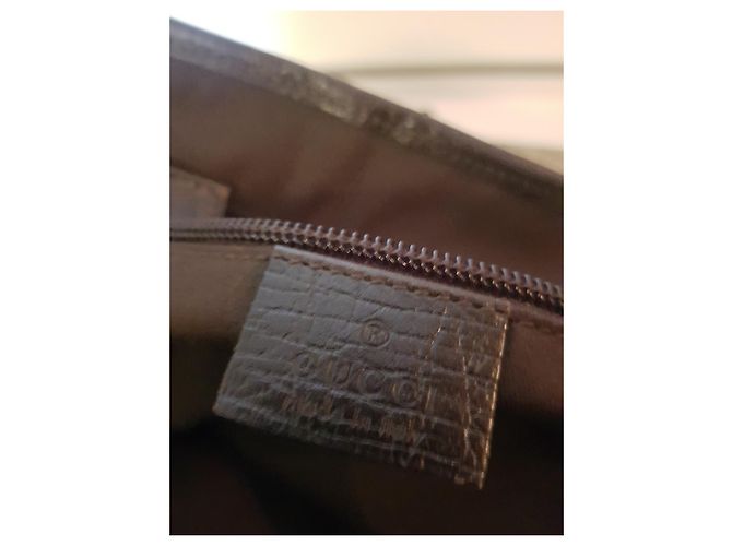 Gucci GG Supreme Pasta de couro bege - vista 9